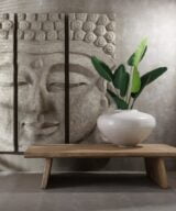 Mesa centro natural madera de pino 184 x 94 x 44 cm