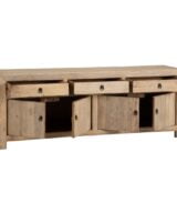 Mueble tv 4 puertas y 3 cajones natural 160 x 40 x 60 cm