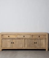 Mueble tv 4 puertas y 3 cajones natural 160 x 40 x 60 cm