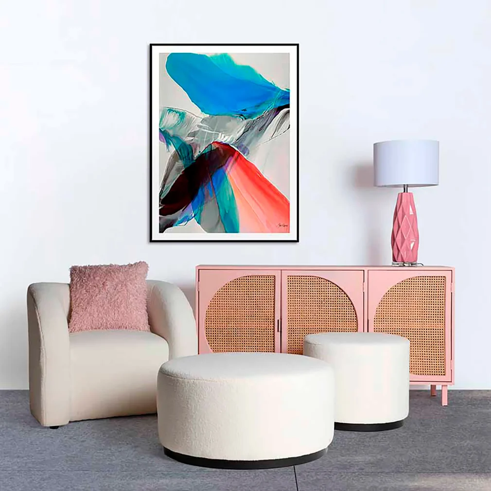 Reposapiés bats Algodón bouclé Nórdico 55x55x44