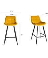 Pack de 2 Taburete orotelli