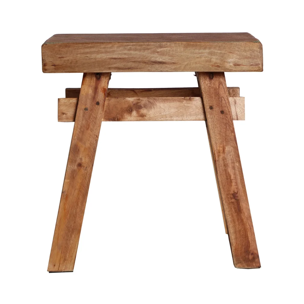 Reposapiés sauris Madera de mahogany Étnico 41x29x43