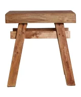 Reposapiés sauris Madera de mahogany Étnico 41x29x43