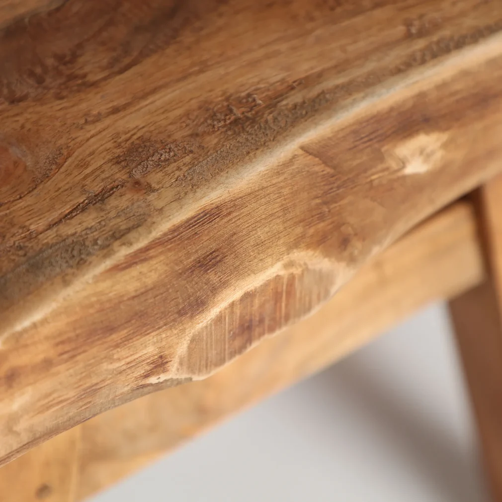Reposapiés sauris Madera de mahogany Étnico 41x29x43
