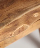 Reposapiés sauris Madera de mahogany Étnico 41x29x43