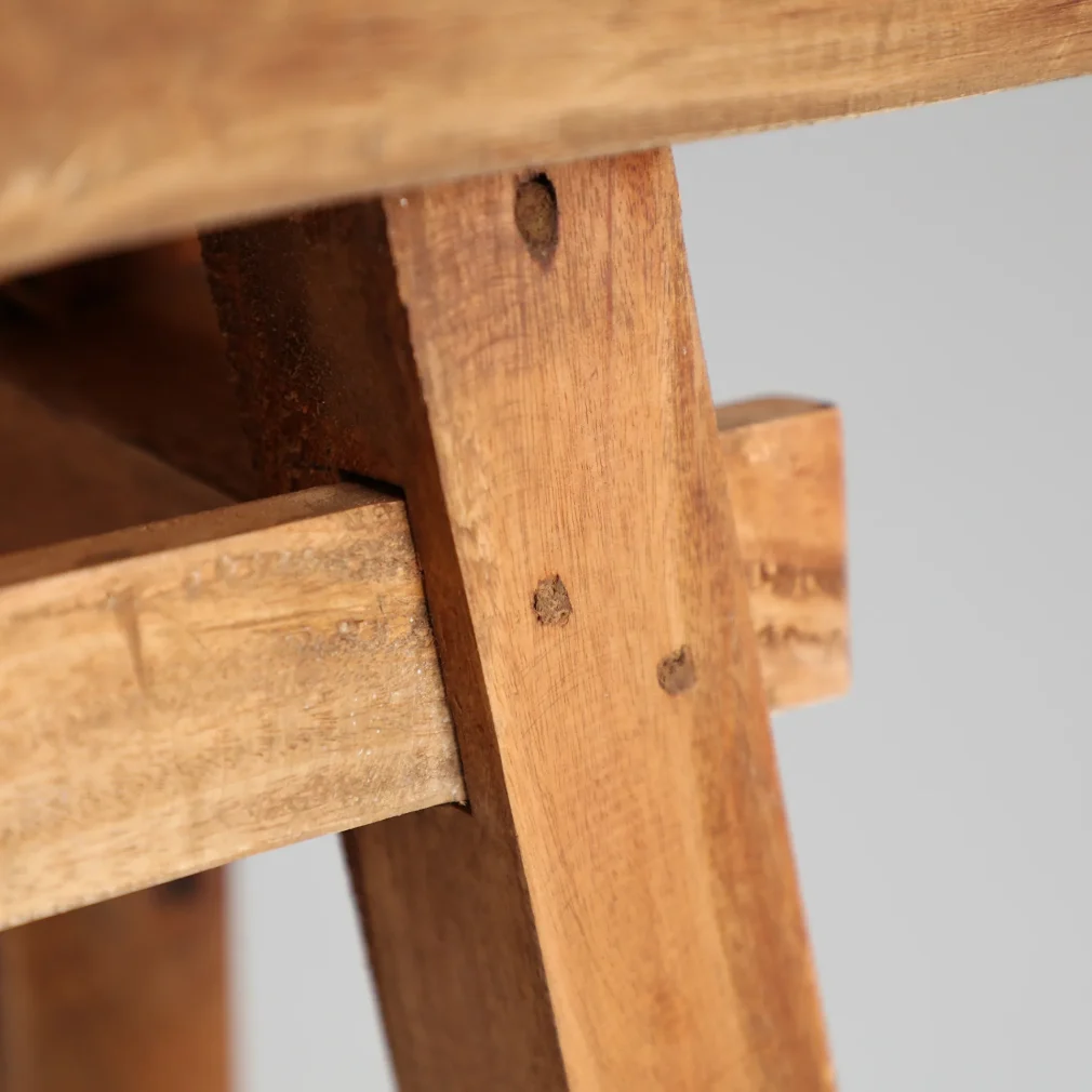 Reposapiés sauris Madera de mahogany Étnico 41x29x43