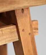 Reposapiés sauris Madera de mahogany Étnico 41x29x43