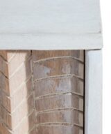 Aparador natural-crema madera / metal 152 x 40,50 x 77 cm