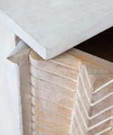 Aparador natural-crema madera / metal 152 x 40,50 x 77 cm