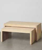 S/2 mesa centro natural madera salón 110 x 55 x 50 cm