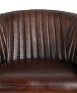 Taburete marrón metal / piel salón 56 x 54 x 98 cm