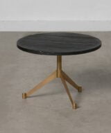 Mesa centro negro-oro hierro / mármol 45 x 45 x 31 cm