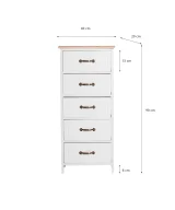 Sinfonier olmen Madera de pino Provenzal 40x29x90