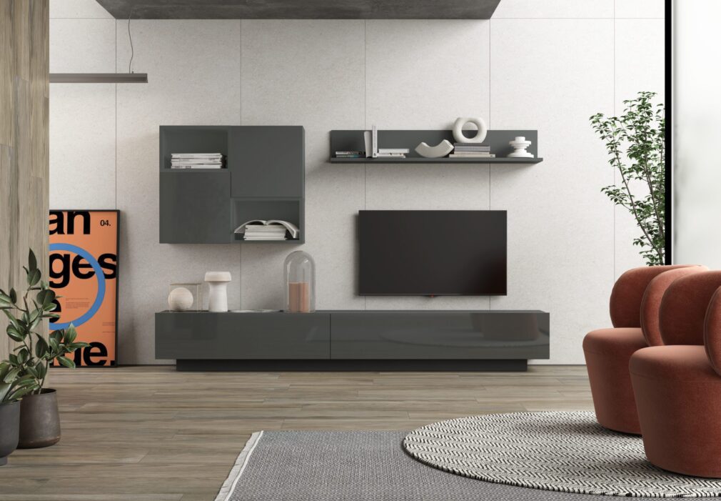 Composición modular tv BLOCK color GRAFITO