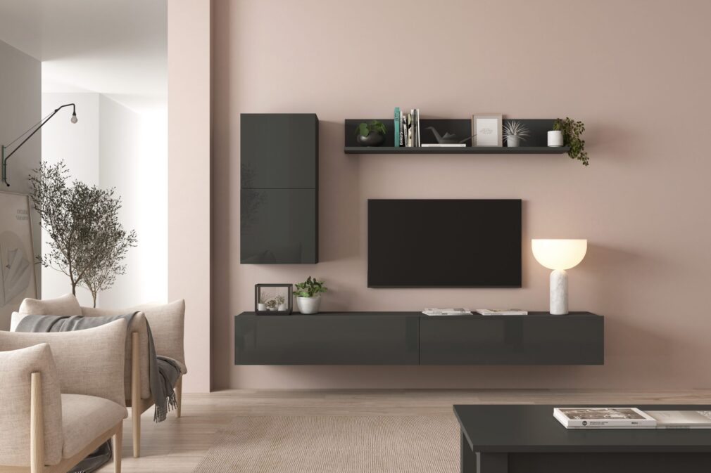 Composición modular tv BLOCK color GRAFITO