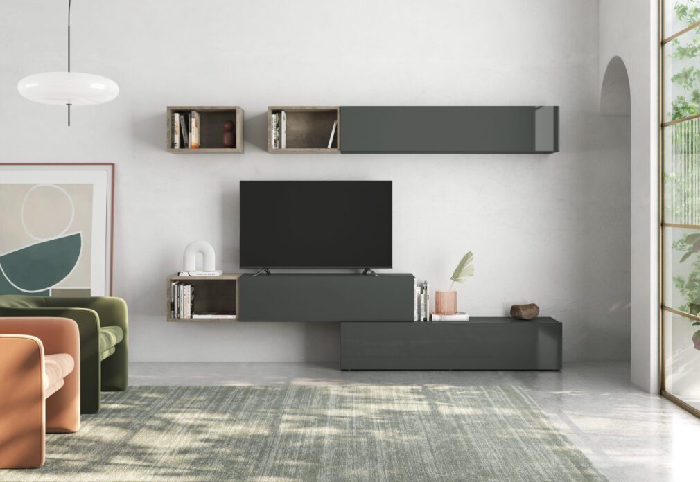 Composición modular tv BLOCK color GRAFITO-ORGANIC