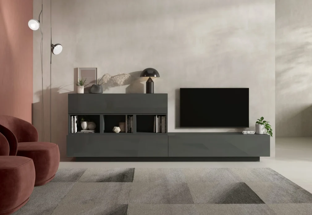 Composición modular tv BLOCK color GRAFITO