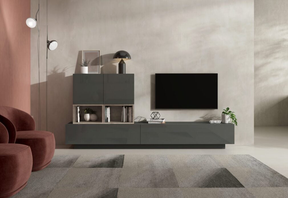 Composición modular tv BLOCK color GRAFITO-ORGANIC