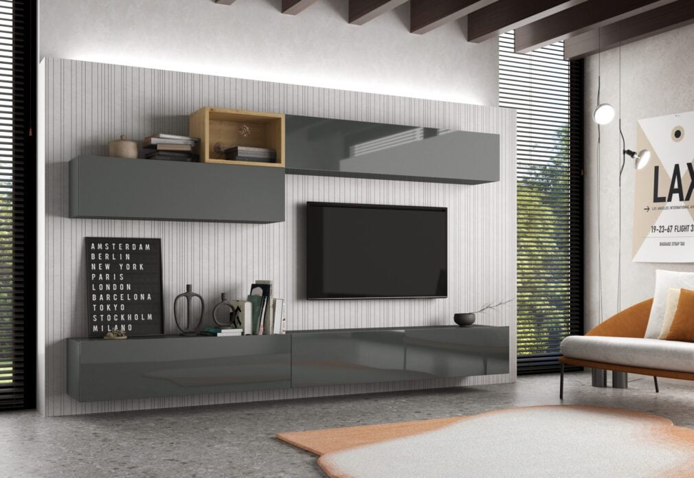 Composición modular tv BLOCK color GRAFITO-ARTISAN