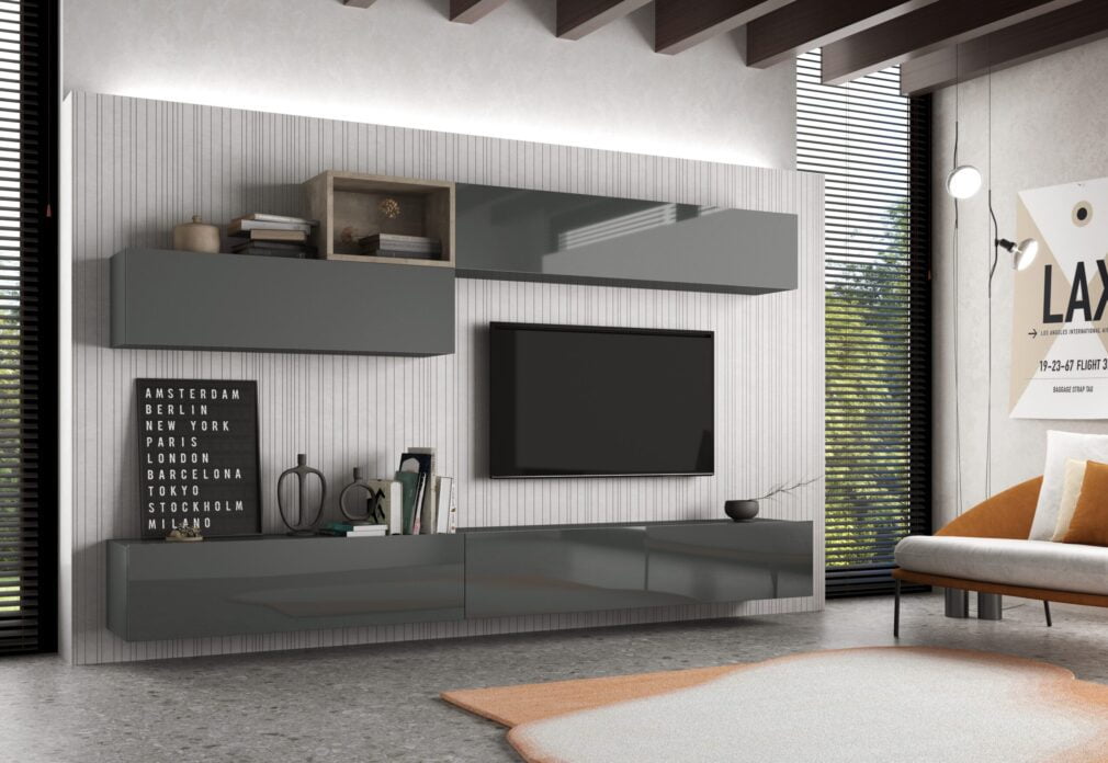 Composición modular tv BLOCK color GRAFITO-ORGANIC