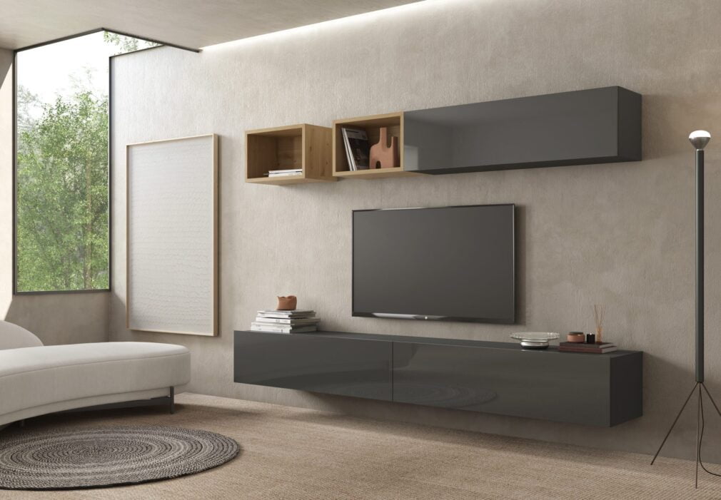 Composición modular tv BLOCK color GRAFITO-ARTISAN