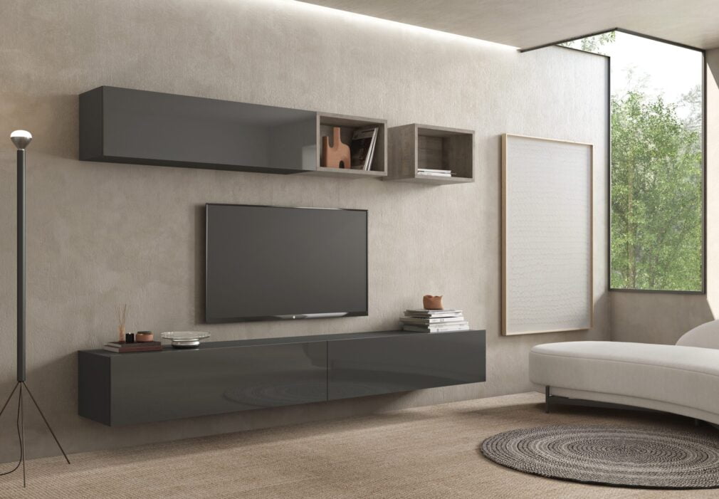 Composición modular tv BLOCK color GRAFITO-ORGANIC