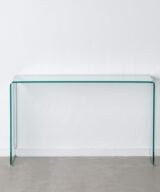 Consola transparente cristal 12mm 125 x 40 x 76 cm