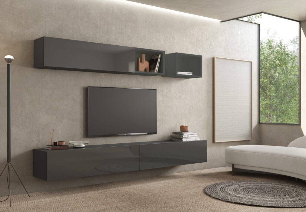 Composición modular tv BLOCK color GRAFITO